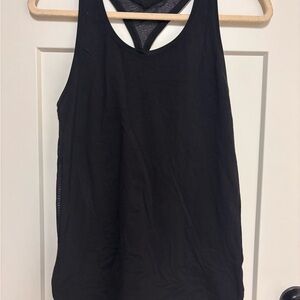 Lululemon Black Racerback Mesh Panel Athletic Tank